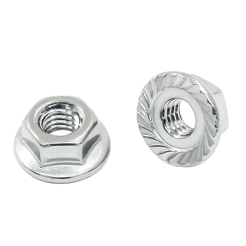 Dijedev M4/0.7mm Serrated Flange Hex Nuts, 50Pcs Hexagon Flange Nuts, 304 Stainless Steel 18-8, Full Thread, Hex Drive, Bright Finish - Image 5